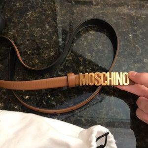 Moschino Gold and Brown Belt